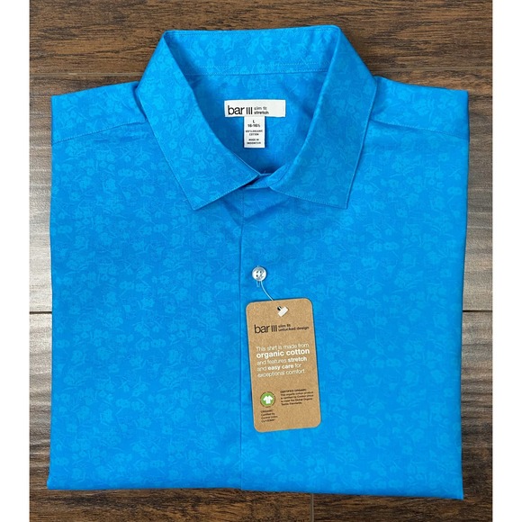 Bar III Vibrant Blue Dress Shirt - Picture 1 of 10